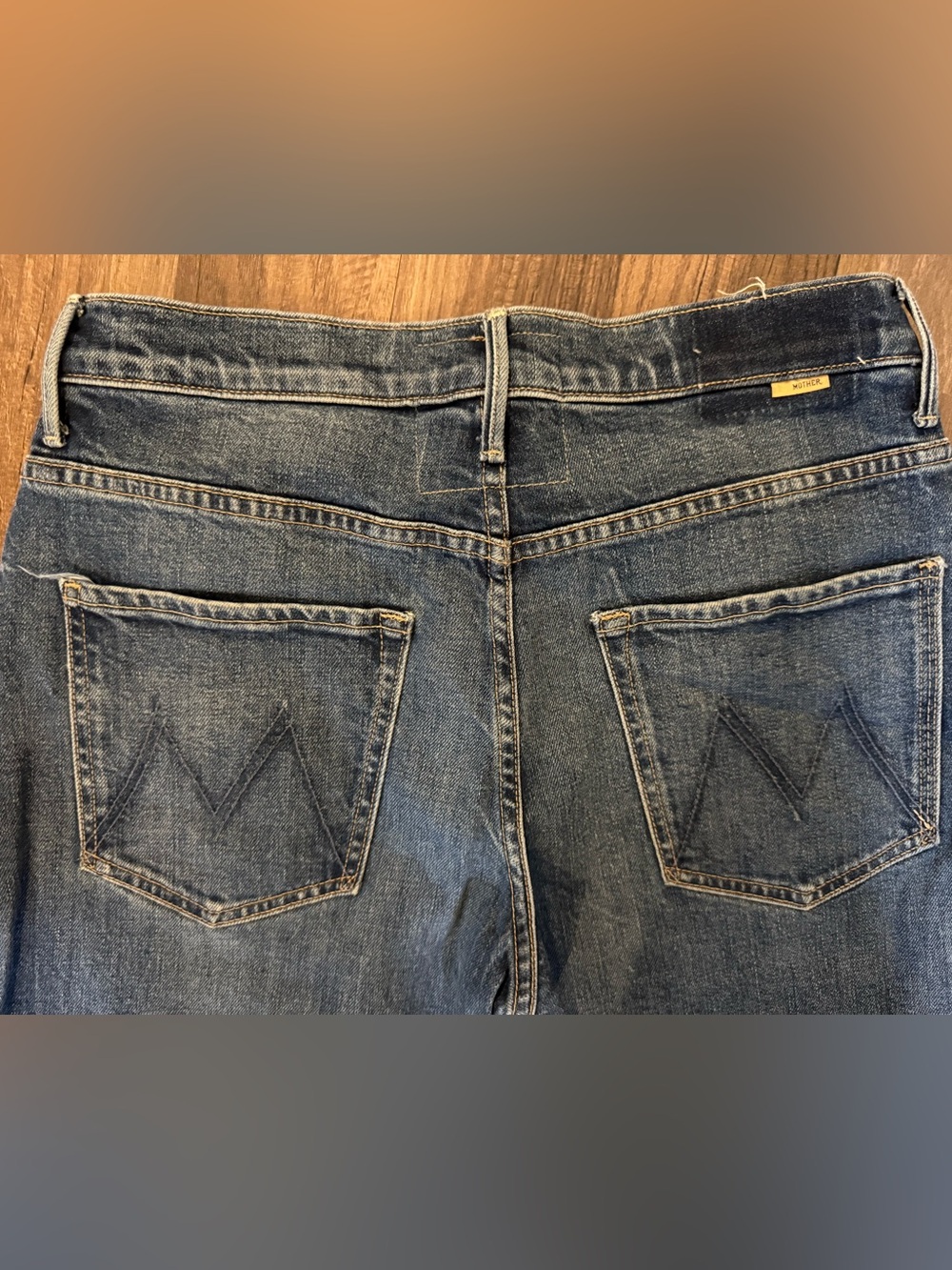 Mother Wide Leg Women's Jeans in Dark Blue Denim - Picture 5 of 7